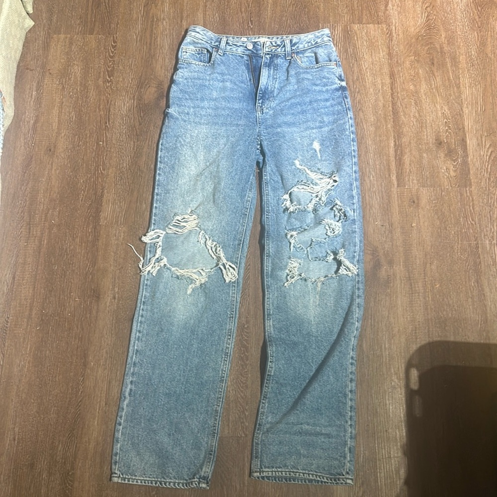 Pacsun mid rise destroyed jeans